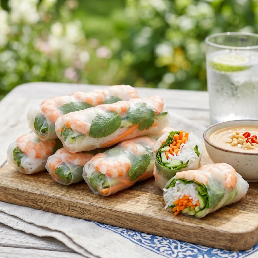 Quick Summer Rolls & Peanut Sauce